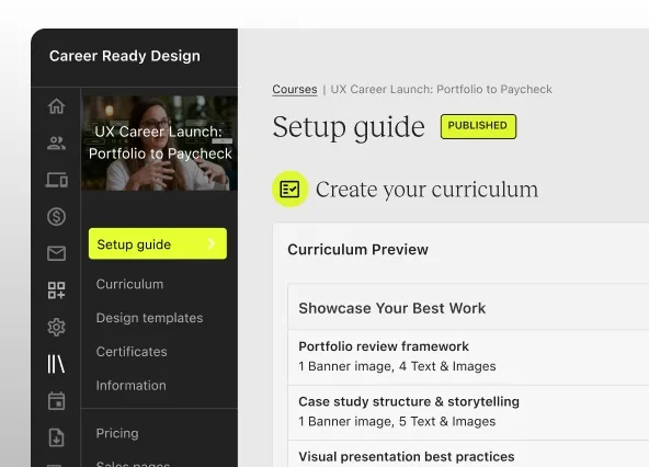 Teachable mobile app experience for students