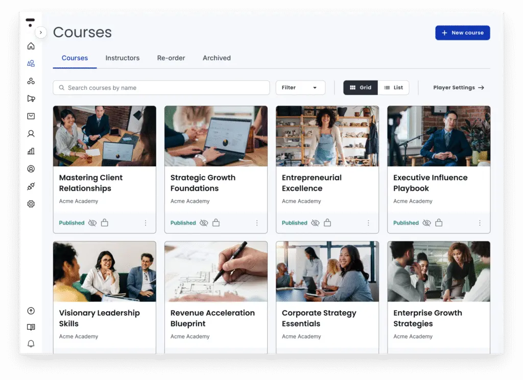 Thinkific course builder features overview